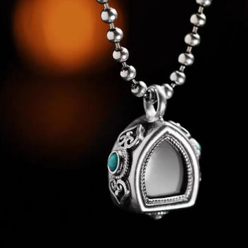 Sterling Silver & Turquoise Amulet Pendant – Protection & Clarity