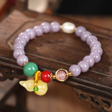 Liuli Glass Gourd Charm Bracelet – Luck & Protection