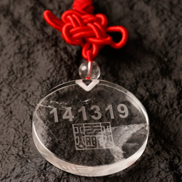 Clear Quartz Round Pendant – Harmony & Luck Talisman