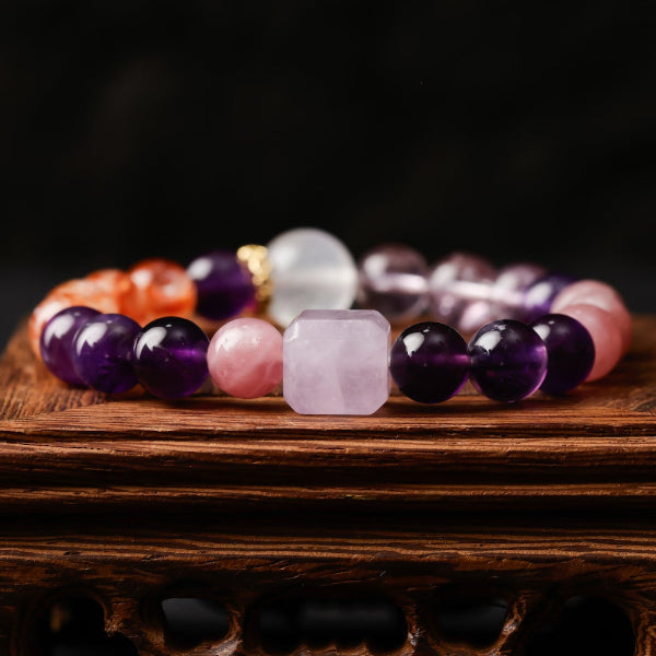 Harmony Amethyst Multigem Bracelet – Cube Edition