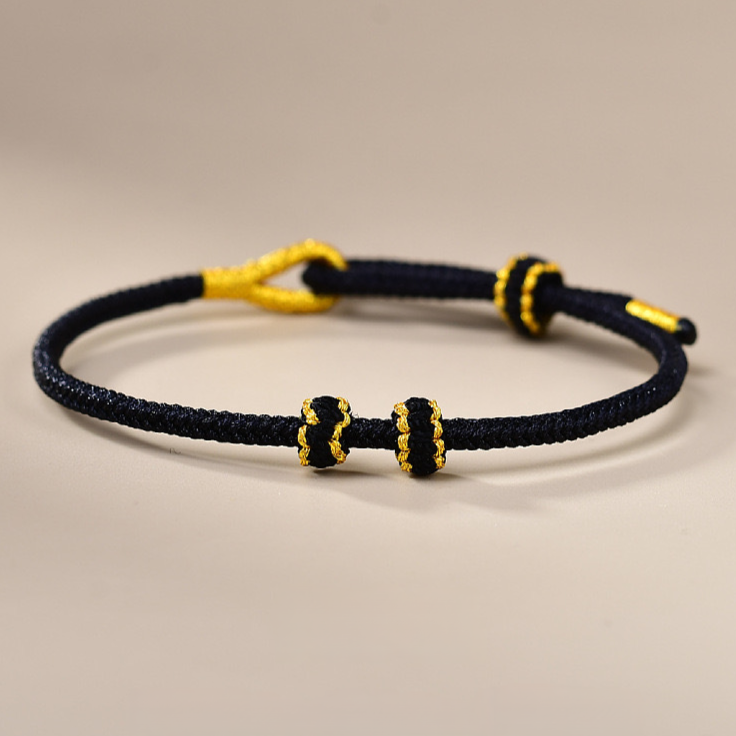 Eight-Strand Five-Color Red String DIY Bracelet Base – Semi-Finished (Red/Black/Blue)