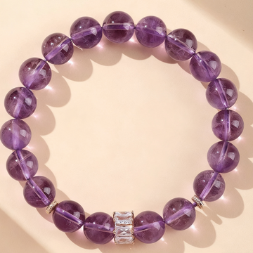 Radiant Baguette Amethyst Bracelet – Women’s Good Luck & Positive Energy Talisman