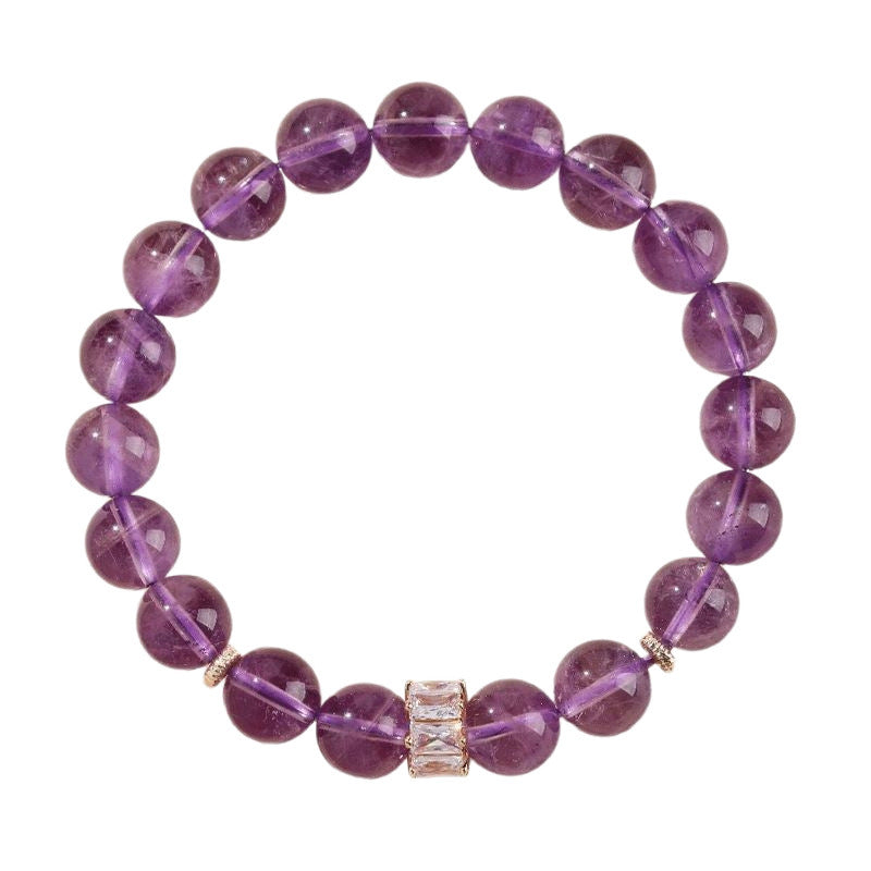 Radiant Baguette Amethyst Bracelet – Women’s Good Luck & Positive Energy Talisman