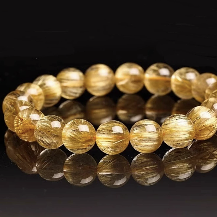Golden Radiance Bracelet – Rutilated Quartz of Prosperity & Focus