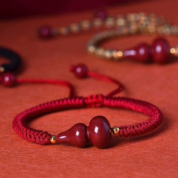 Purple Goldstone Gourd Red String Bracelet – 3 Colors