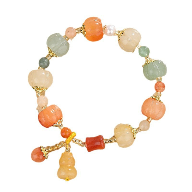 Multi-Color Pumpkin Bead Bracelet Collection – Abundance & Good Fortune