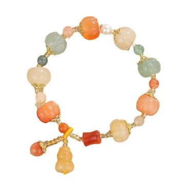 Multi-Color Pumpkin Bead Bracelet Collection – Abundance & Good Fortune