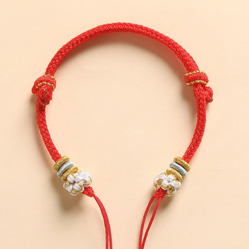 Eight-Strand Peach-Blossom Knot Bracelet Base – Semi-Finished DIY (6 Colors)