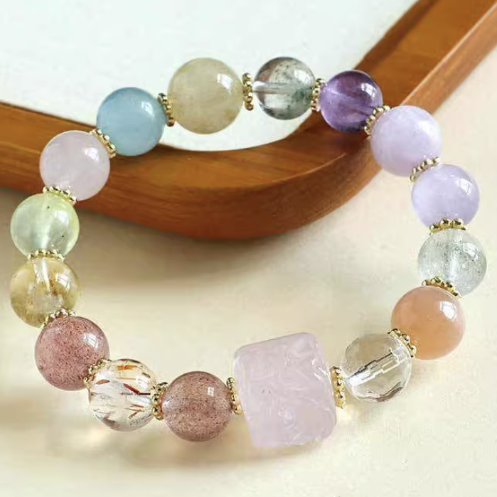 Celestial Harmony Bracelet – Multi-Gem Crystal of Fortune & Love