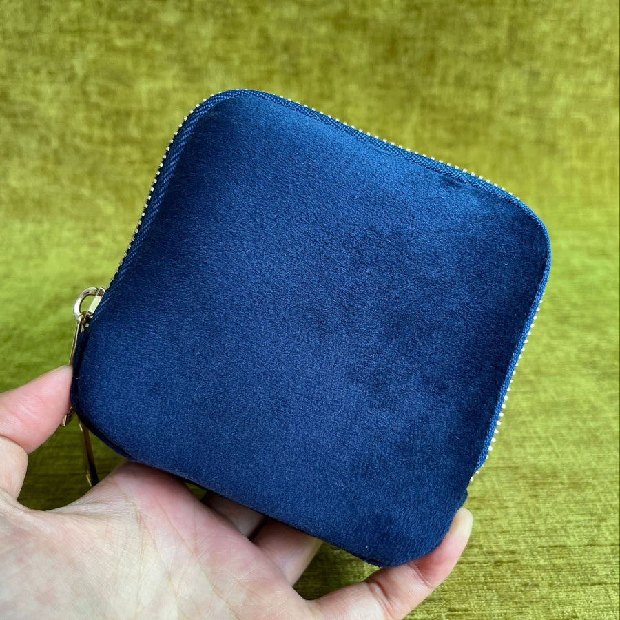 Velvet Tassel Travel Jewelry Case with 2 main layers and 11 interior small layers (3 colors)