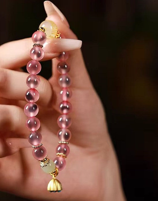 Candy Agate & Hetian Jade Bracelet – Love & Harmony