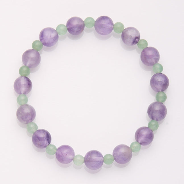 Amethyst & Green Aventurine Bracelet – Balance & Spiritual Harmony