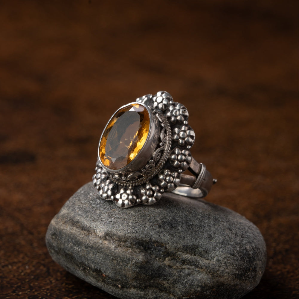 Citrine 925 Sterling Silver Ring – Prosperity & Radiant Confidence