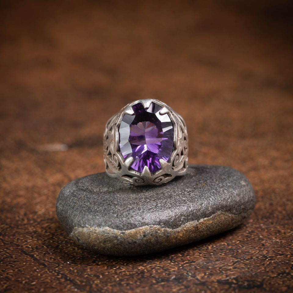 Amethyst 925 Sterling Silver Ring – Clarity & Protection