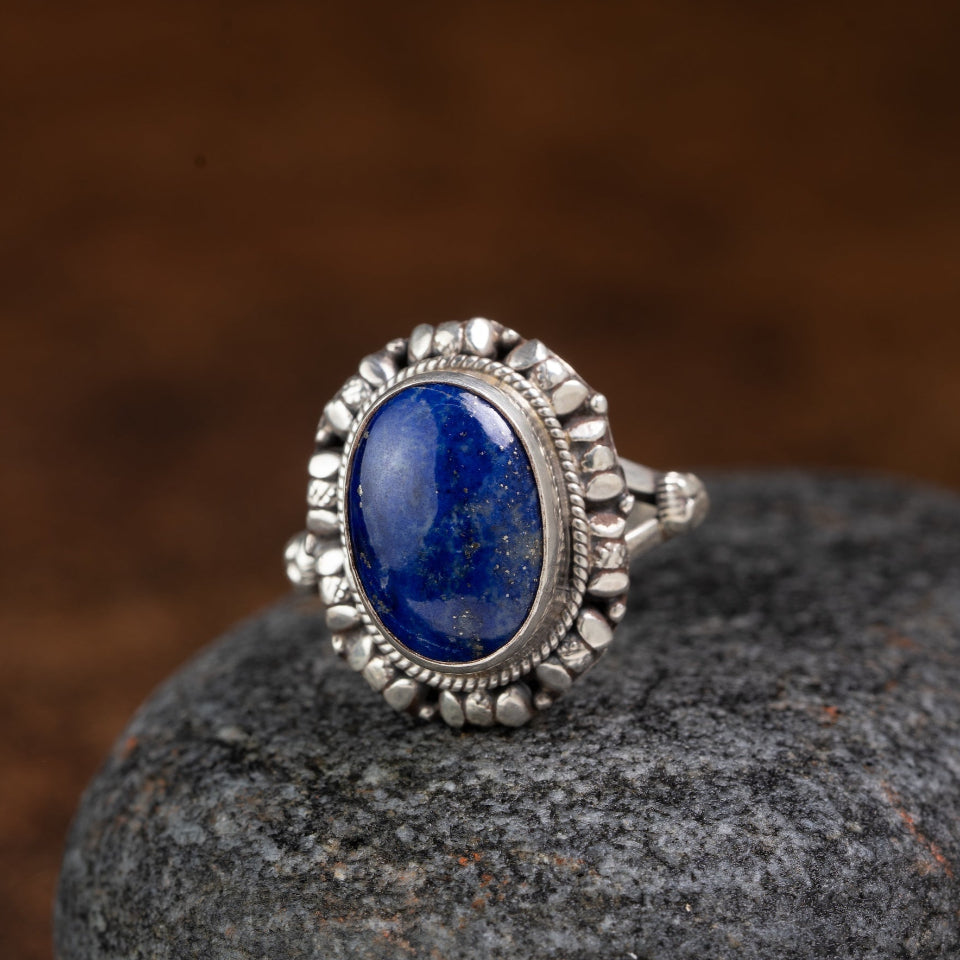 Lapis Lazuli 925 Sterling Silver Ring – Wisdom & Protection