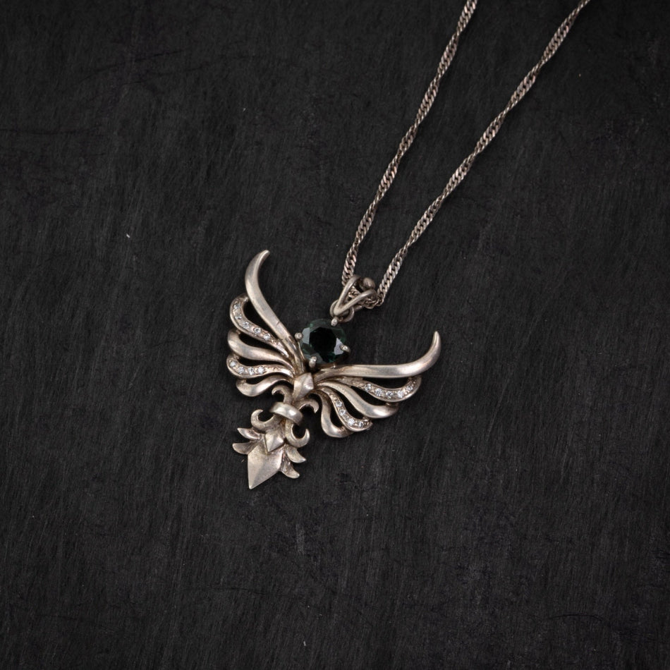 Phoenix Tourmaline Silver Pendant – Renewal & Protection（Pre-sale & Delivery 10 days later）