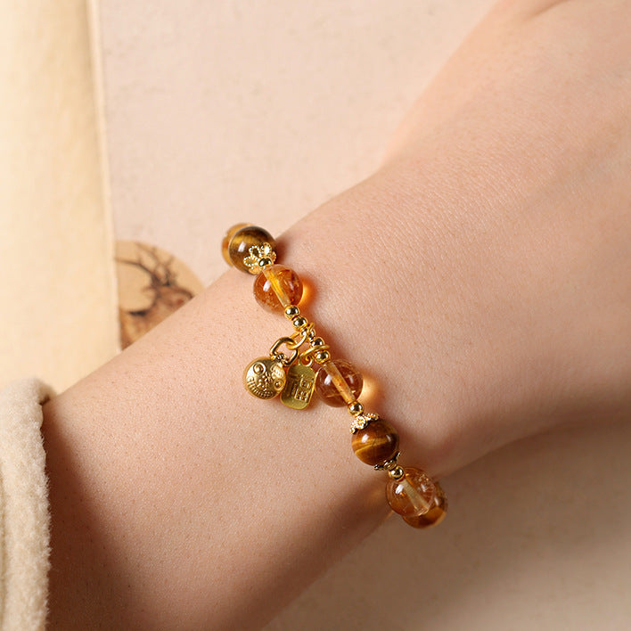 Golden Palace Bracelet – Citrine, Tiger’s Eye & Sunstone Harmony