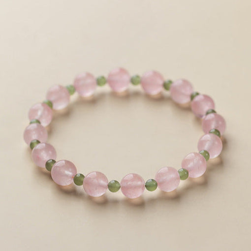 Rose Quartz & Green Aventurine Bracelet – Love & Harmony