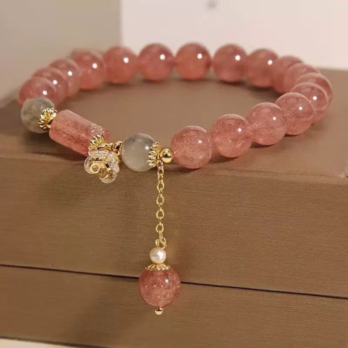 Blush Harmony Bracelet Set – Pink Crystal Beads for Love & Friendship