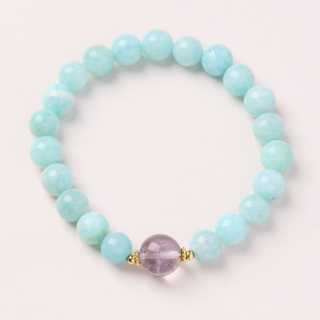 Amethyst & Amazonite Harmony Bracelets – Balance & Tranquility Duo