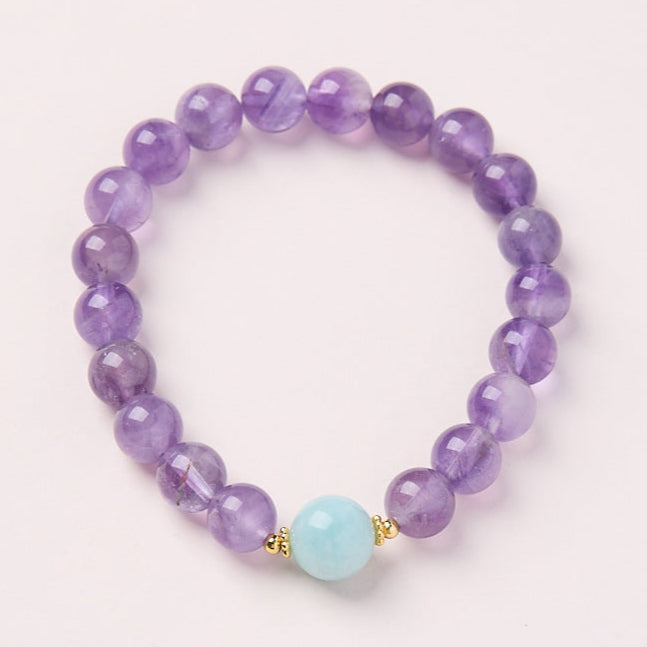 Amethyst & Amazonite Harmony Bracelets – Balance & Tranquility Duo