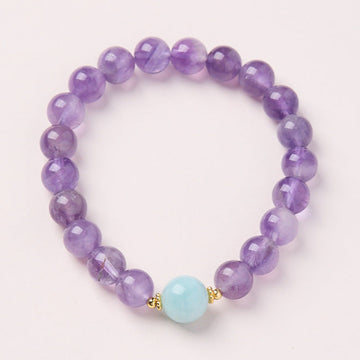 Amethyst & Amazonite Harmony Bracelets – Balance & Tranquility Duo