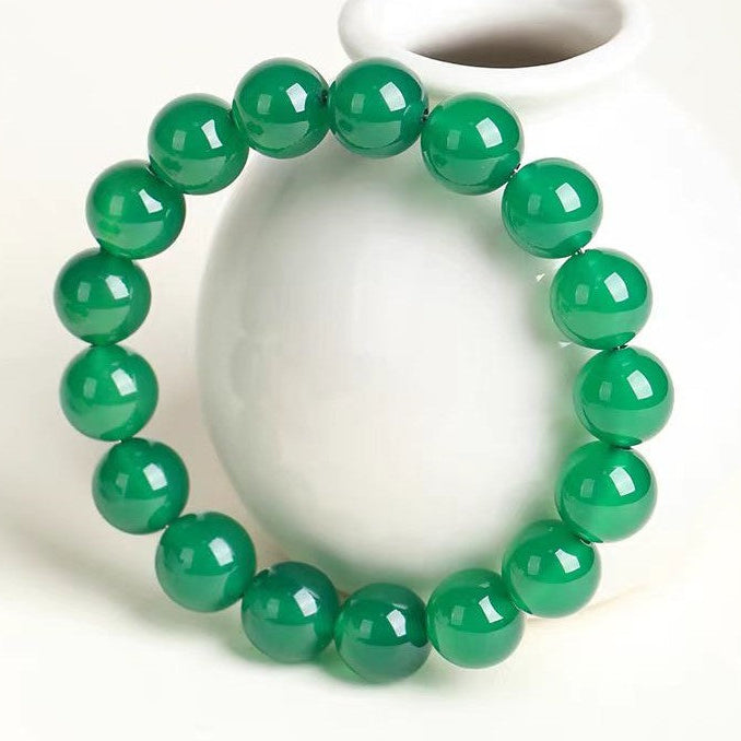 Green Agate Crystal Bracelet – Harmony & Prosperity