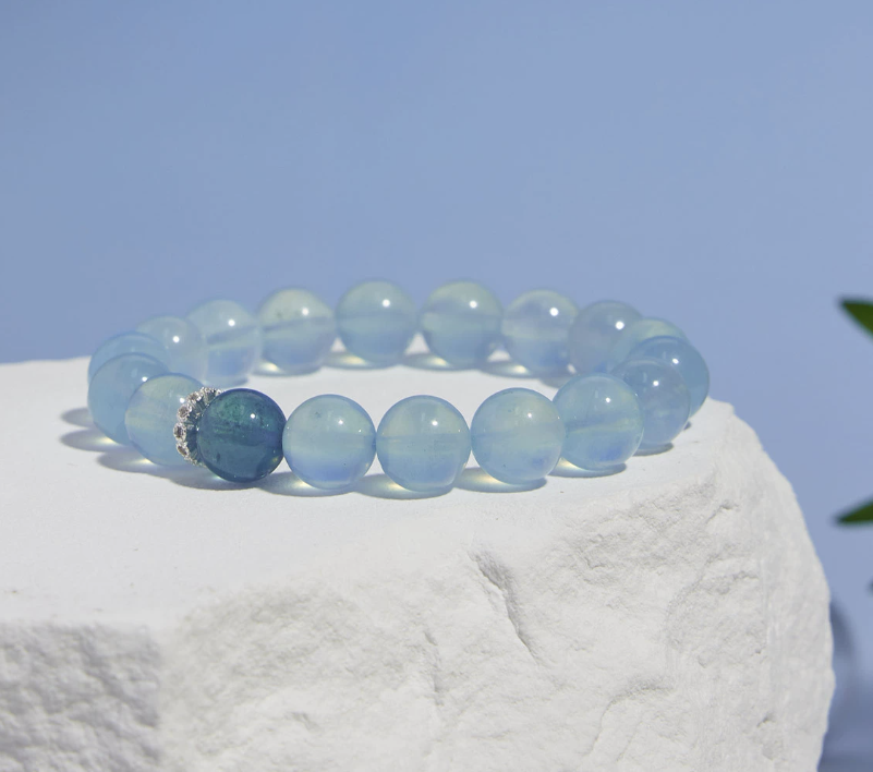 Aquamarine & Deep Blue Beryl Courage Bracelet